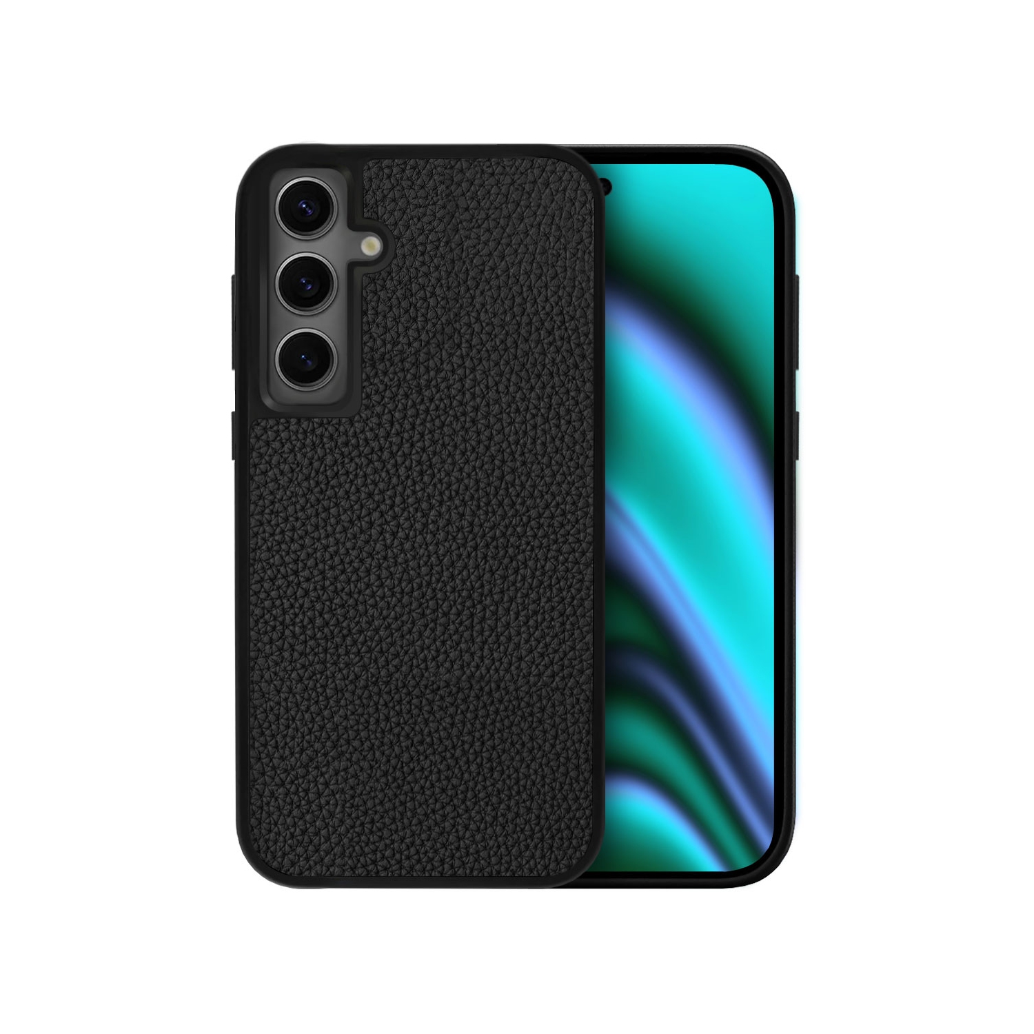 Étui antichoc en cuir végétalien d'Adreama pour S24 FE de Samsung