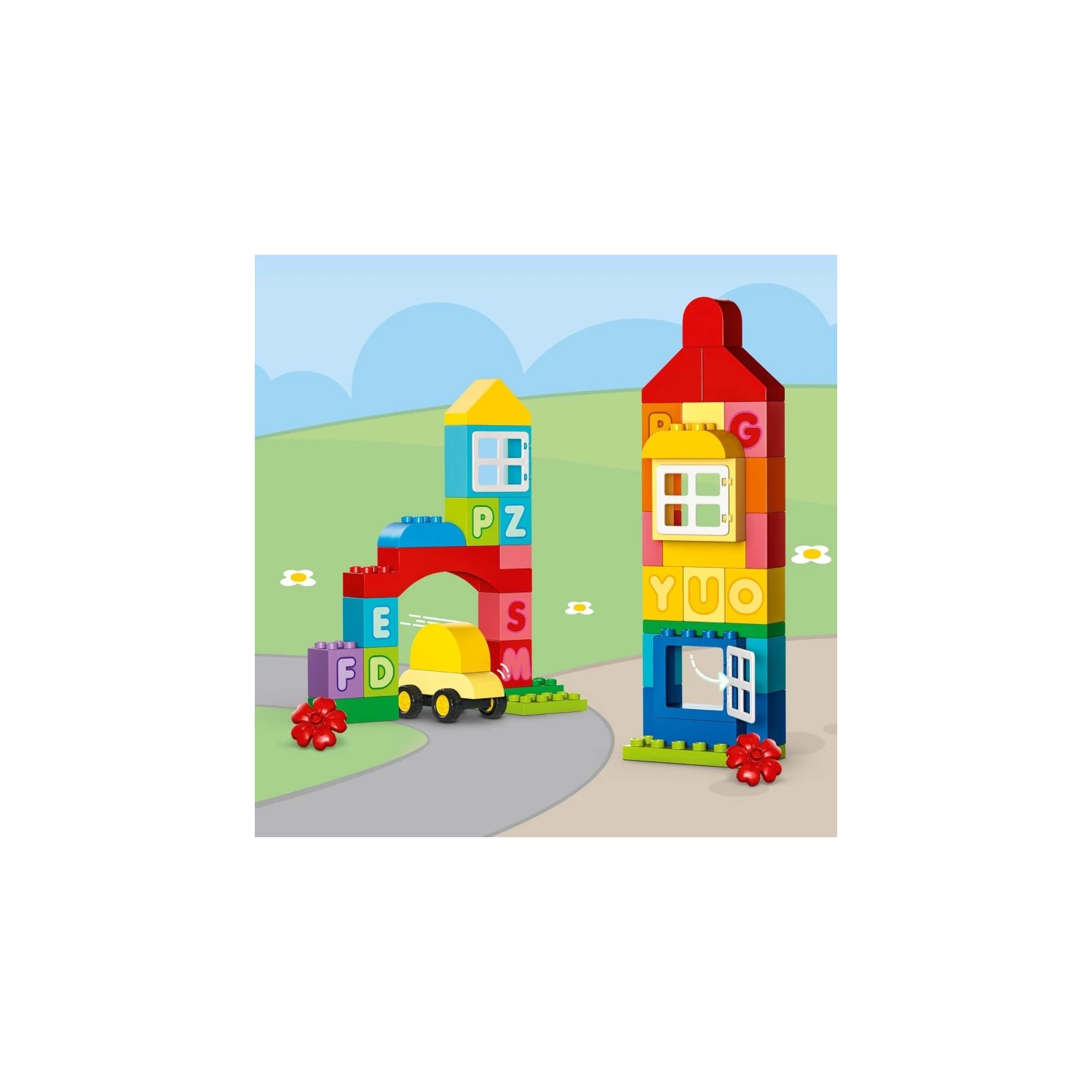 LEGO DUPLO Classic Alphabet Town 10935 - jouet éducatif pour tout-petits de 18 mois et plus, apprenez les couleurs, les lettres et les formes avec de