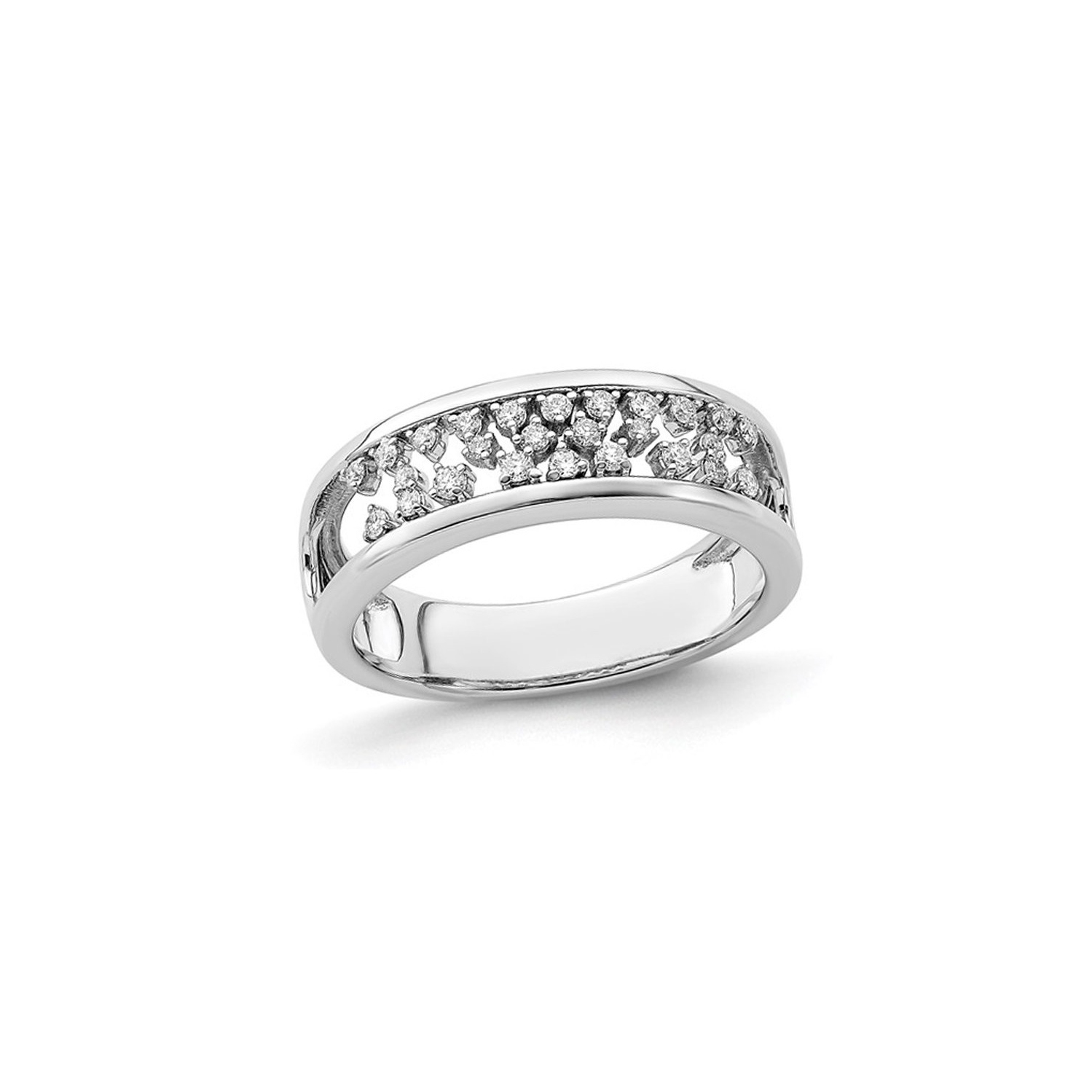 1/5 Carat Diamond Band Ring in 14K White Gold (SIZE 7)