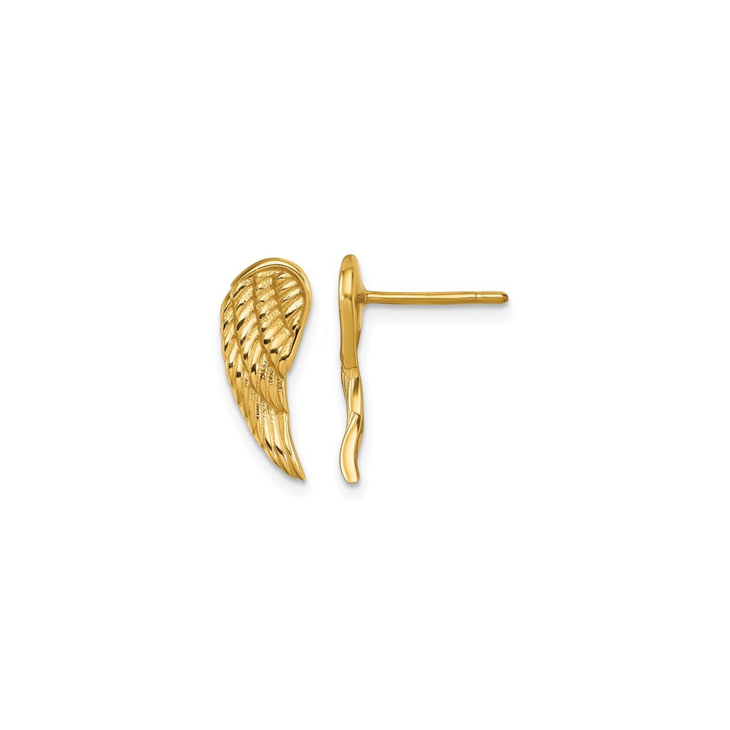 Boucles d'oreilles en forme d'ange en or jaune 14K ct