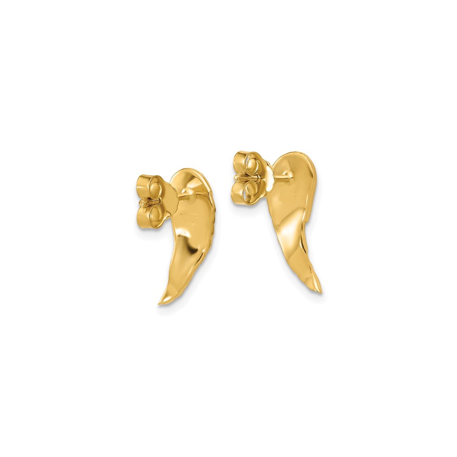 Boucles d'oreilles en forme d'ange en or jaune 14K ct
