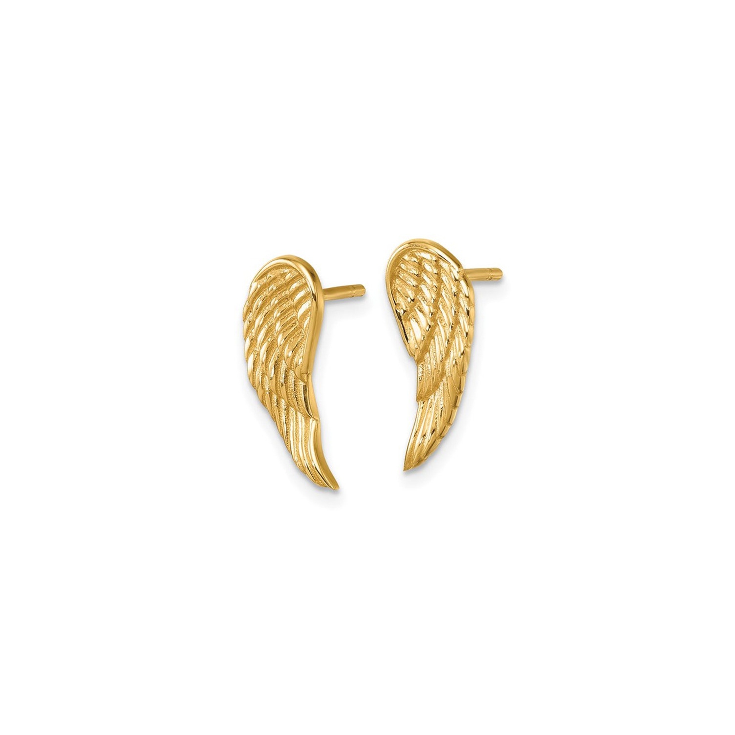 Boucles d'oreilles en forme d'ange en or jaune 14K ct