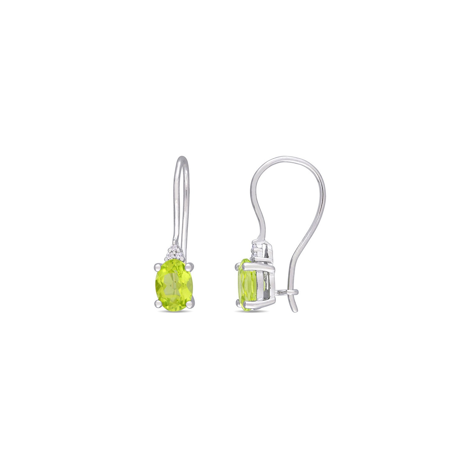 1.64 Carat Peridot Dangle Earrings in Sterling Silver