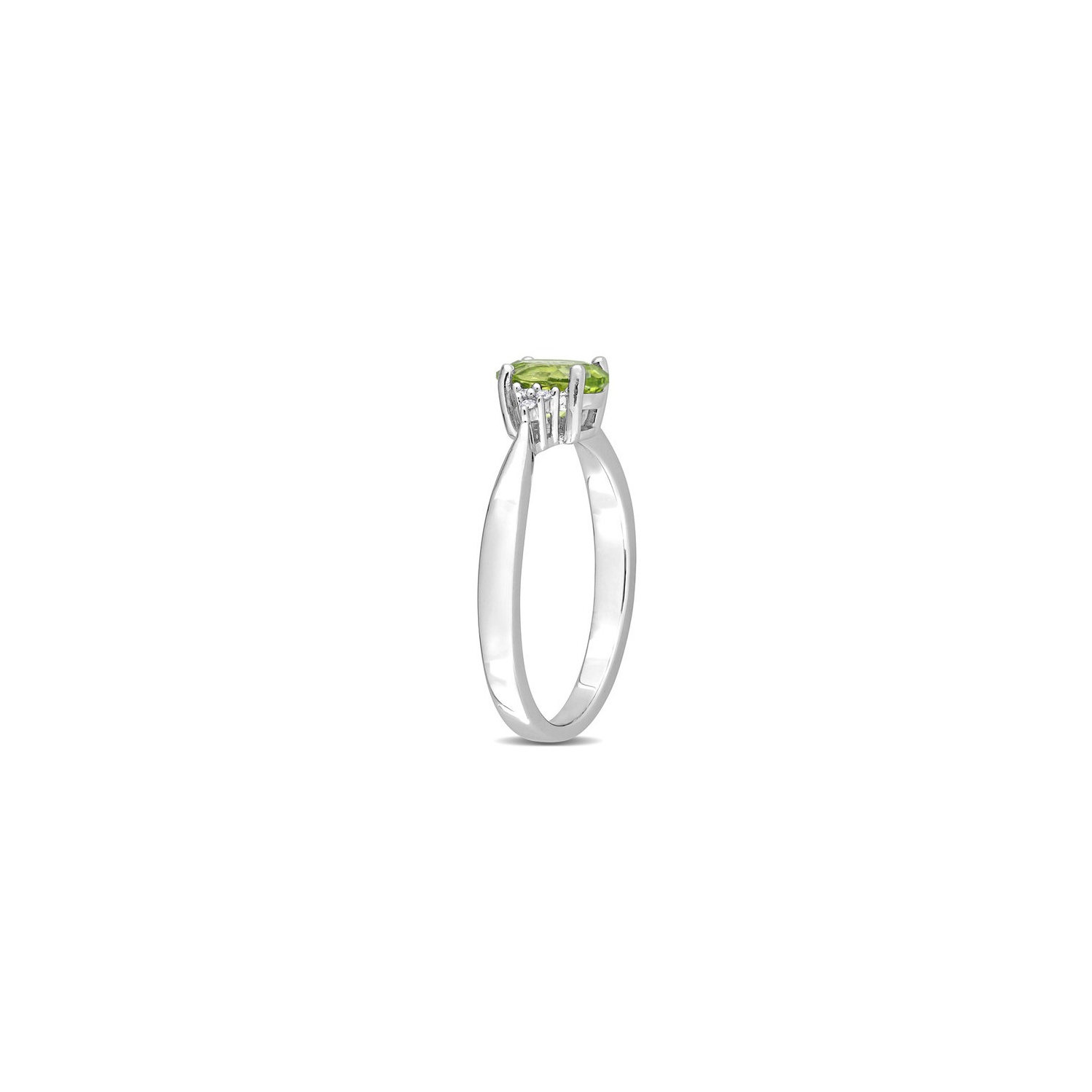 Bague et boucles d'oreilles en argent sterling avec péridot vert 4/5&nbsp;carat