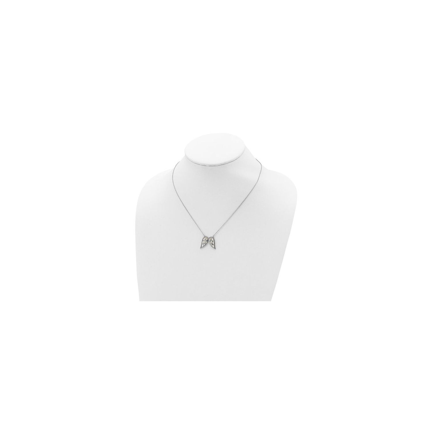 Lab-Created Opal Wings Pendant Necklace in Sterling Silver with Chain