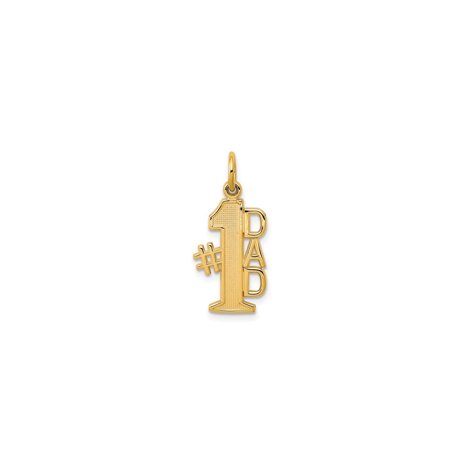 10K Yellow Gold #1 DAD Charm Pendant