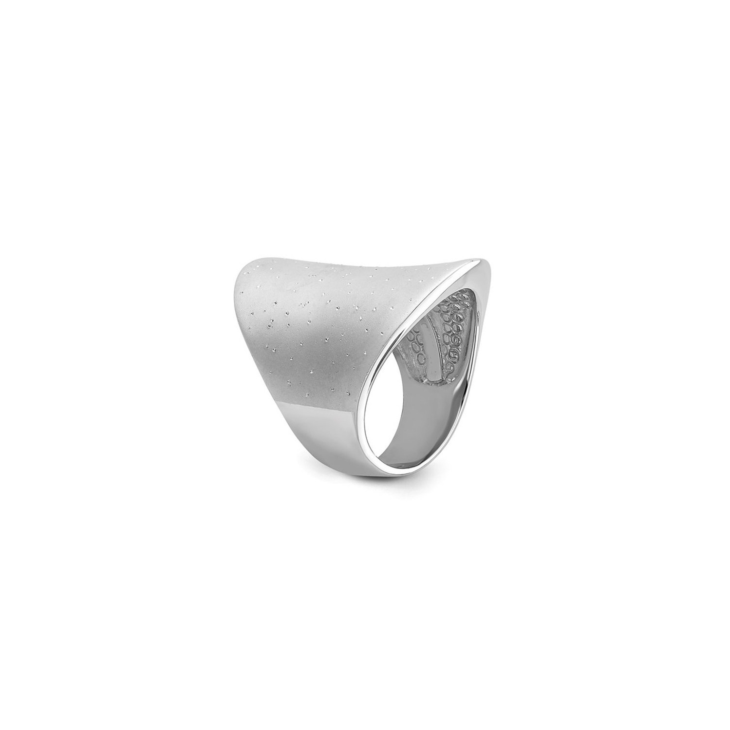 Sterling Silver Rhodium-plated Radiant Essence Ring