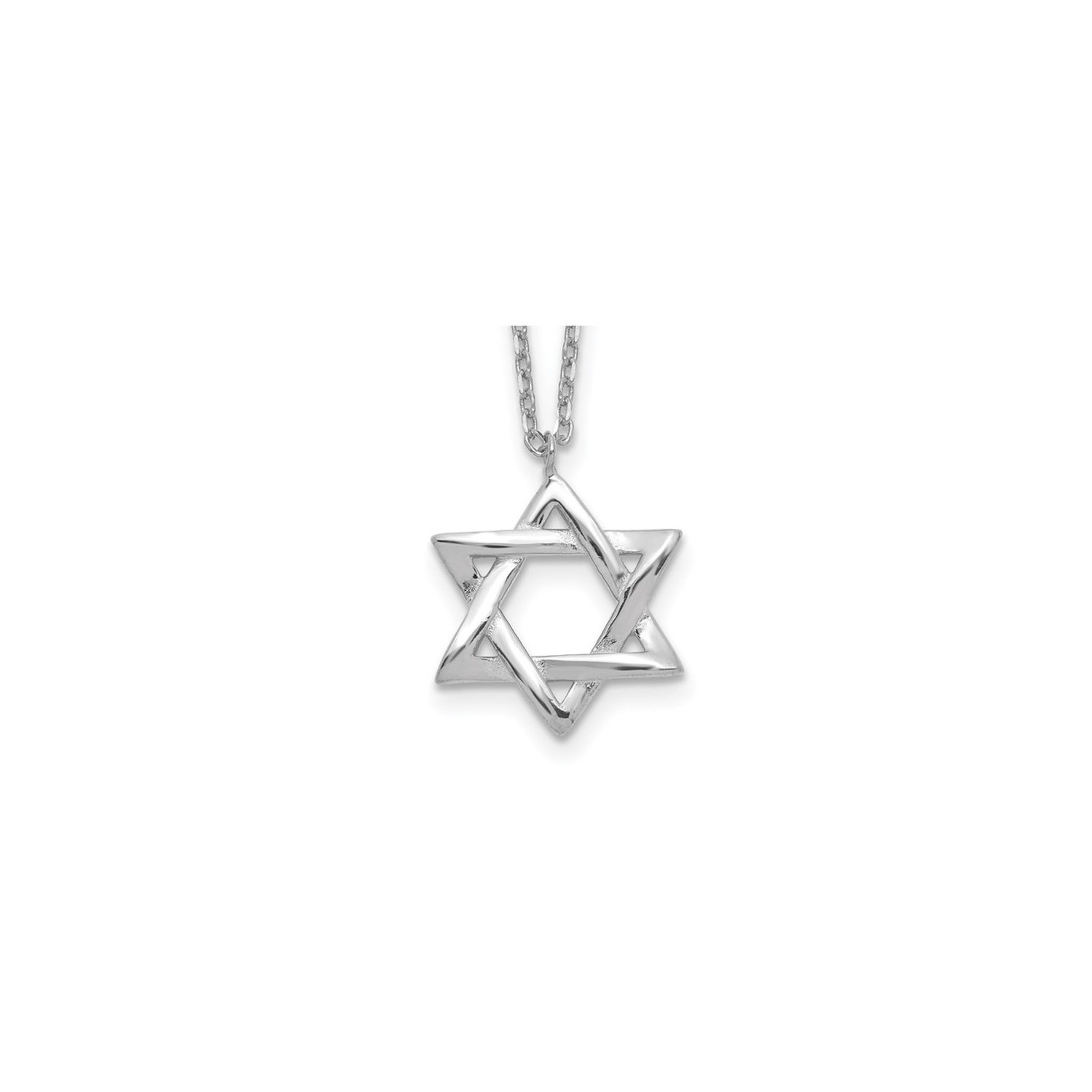 Sterling Silver Star of David Pendant Necklace with Chain