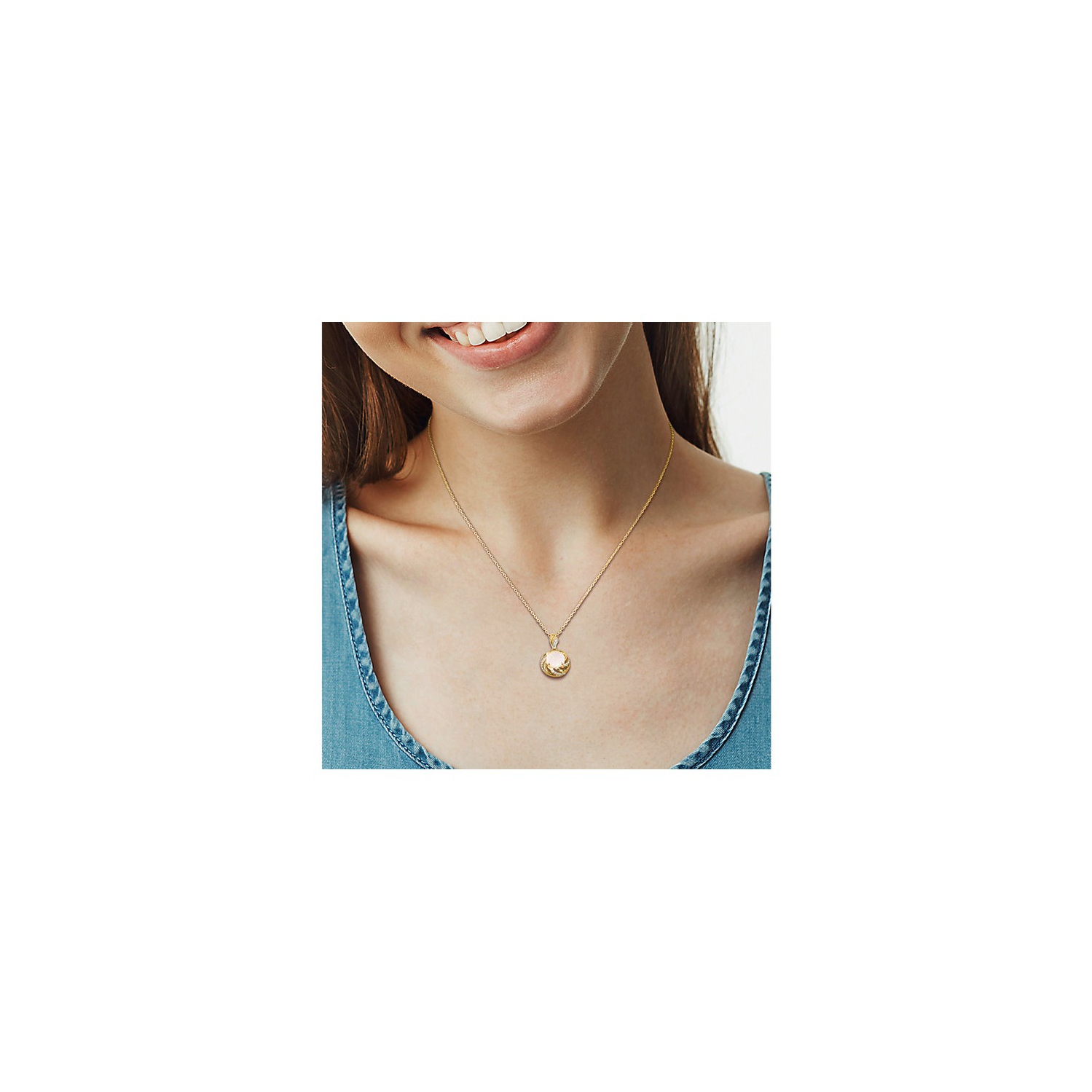 1.39 Carat Opal and White Topaz Halo Pendant Necklace in Yellow Sterling Silver with Chain