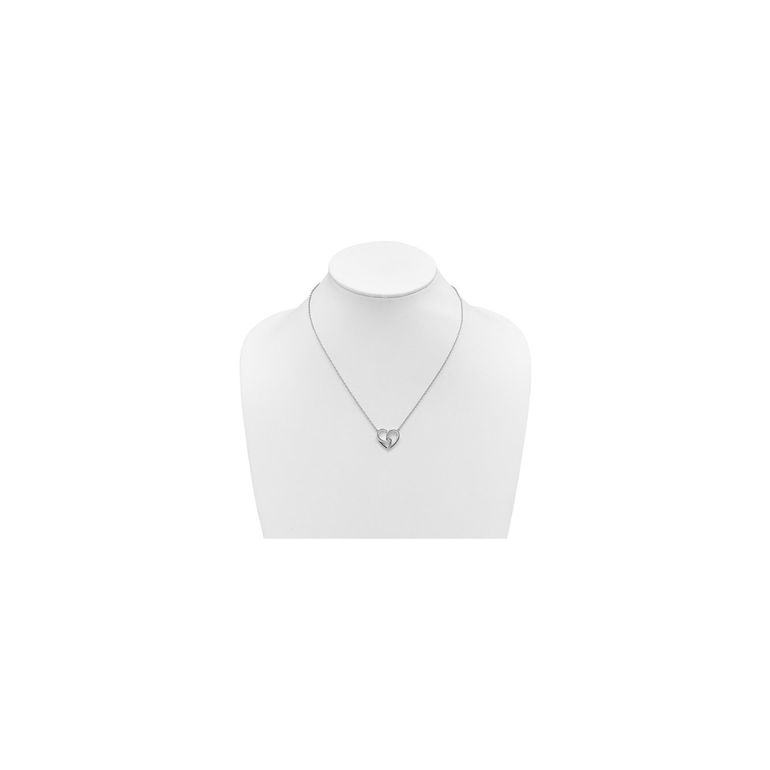 Sterling Silver Heart Pendant Necklace with Chain