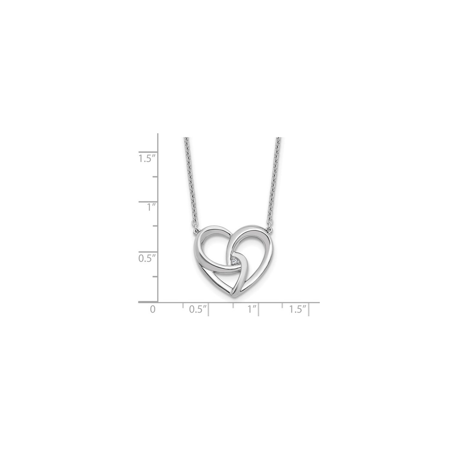 Sterling Silver Heart Pendant Necklace with Chain