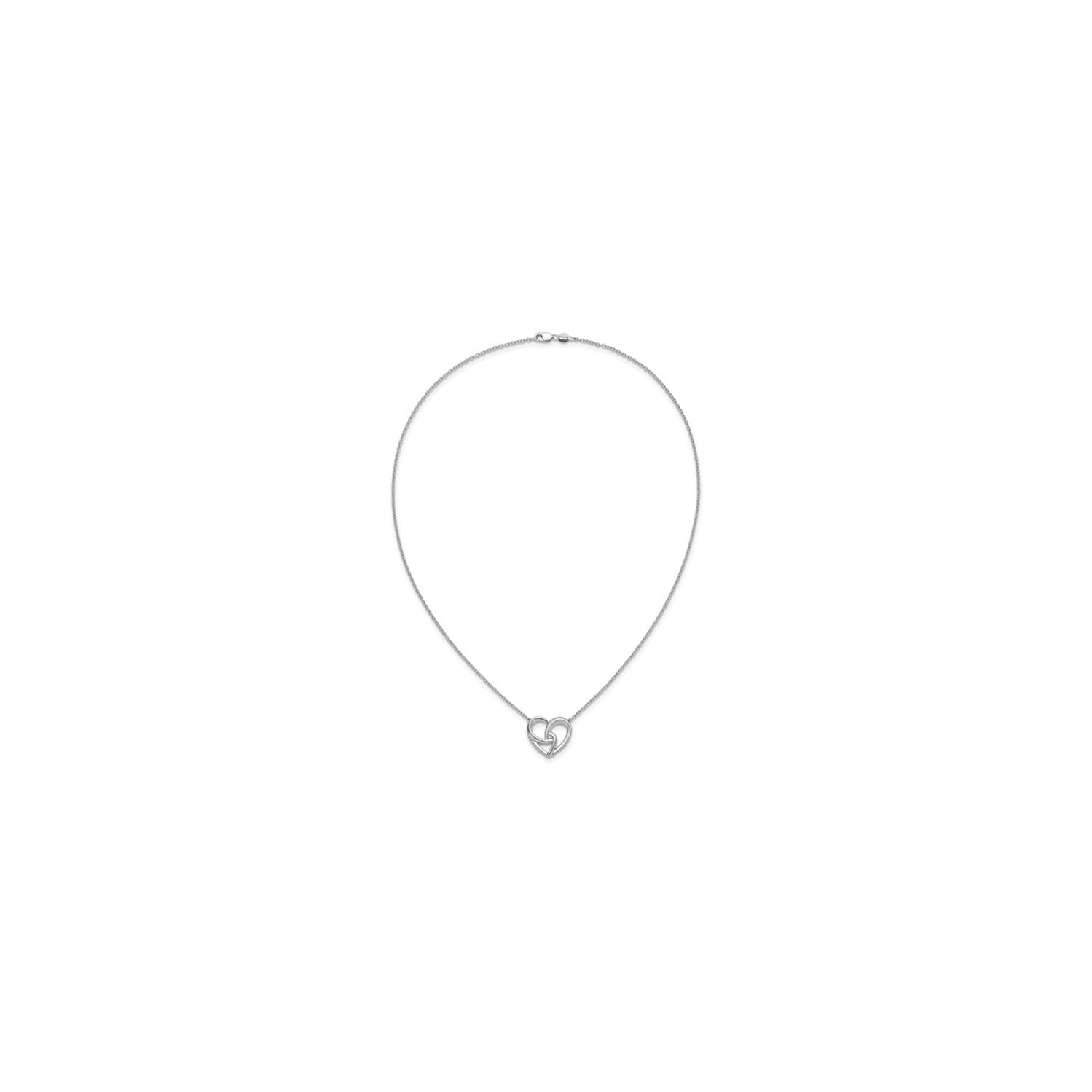 Sterling Silver Heart Pendant Necklace with Chain