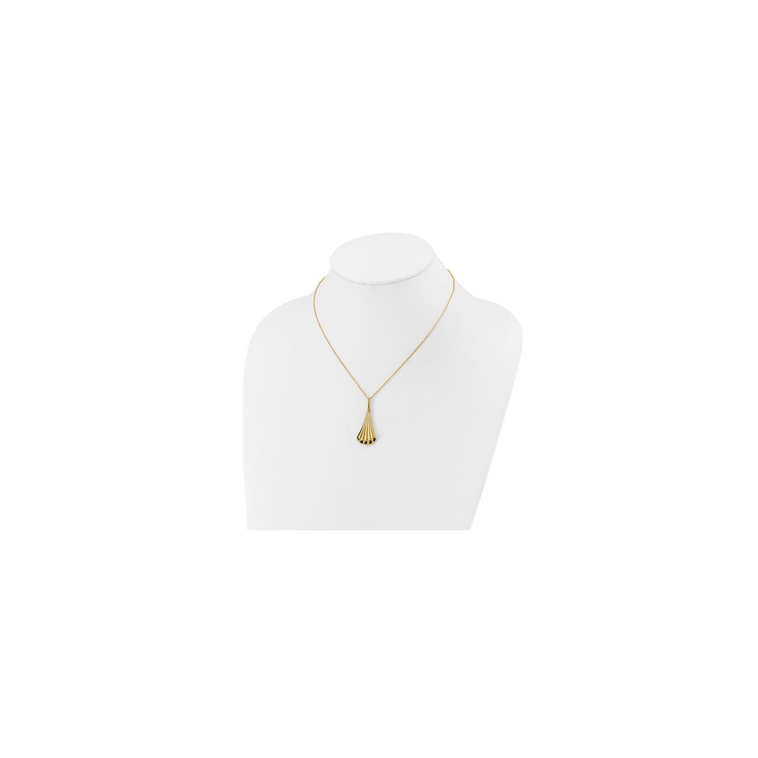 14K Yellow Gold Dangle Drop Necklace Pendant with Chain