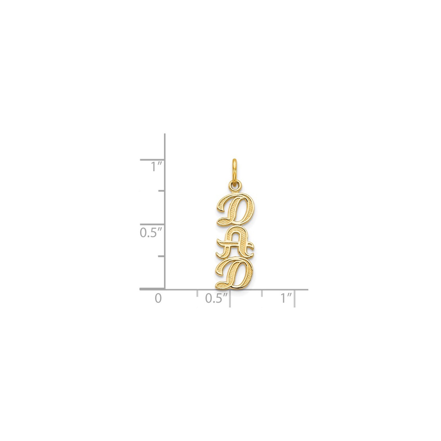 14K Yellow Gold DAD Charm Pendant