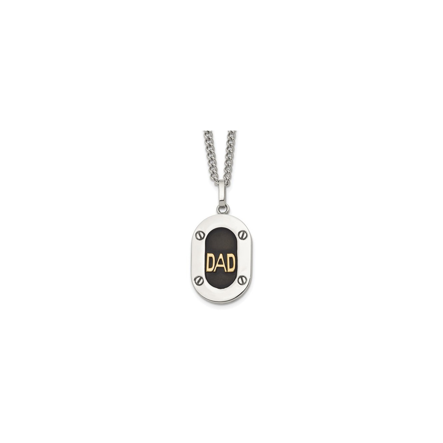 Stainless Steel Stainless Steel DAD Pendant Necklace with Chain