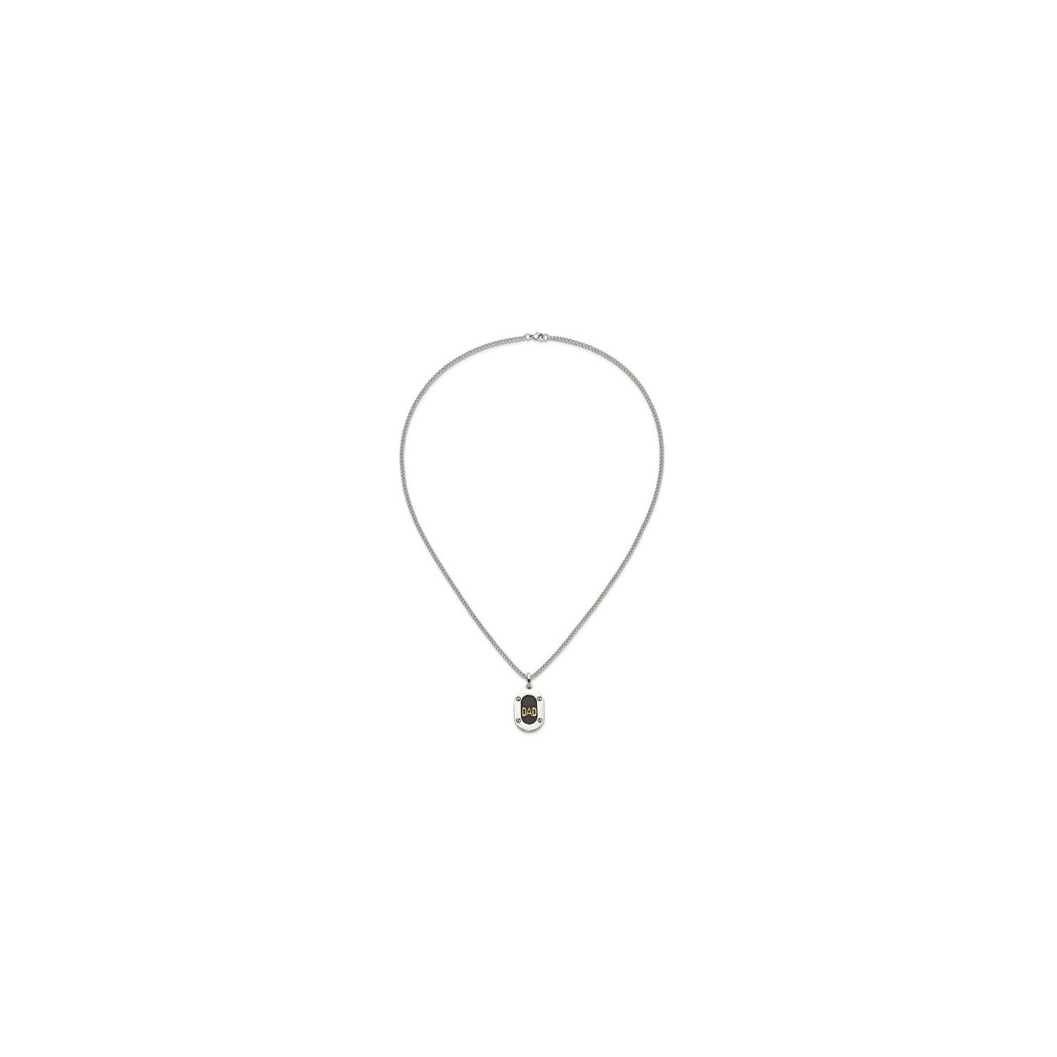 Stainless Steel Stainless Steel DAD Pendant Necklace with Chain
