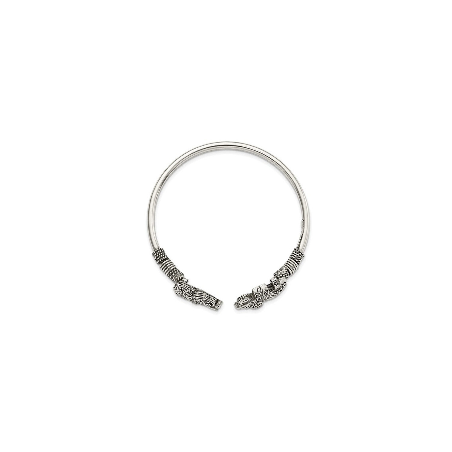 Bracelet rigide en filigrane à motif antique argent sterling