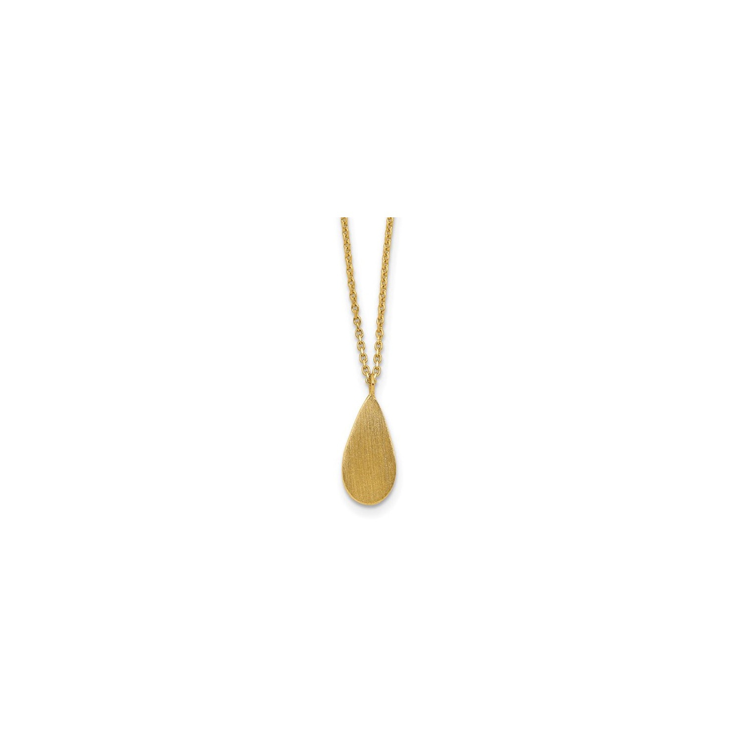 14K Yellow Gold Drop Necklace Pendant with Chain