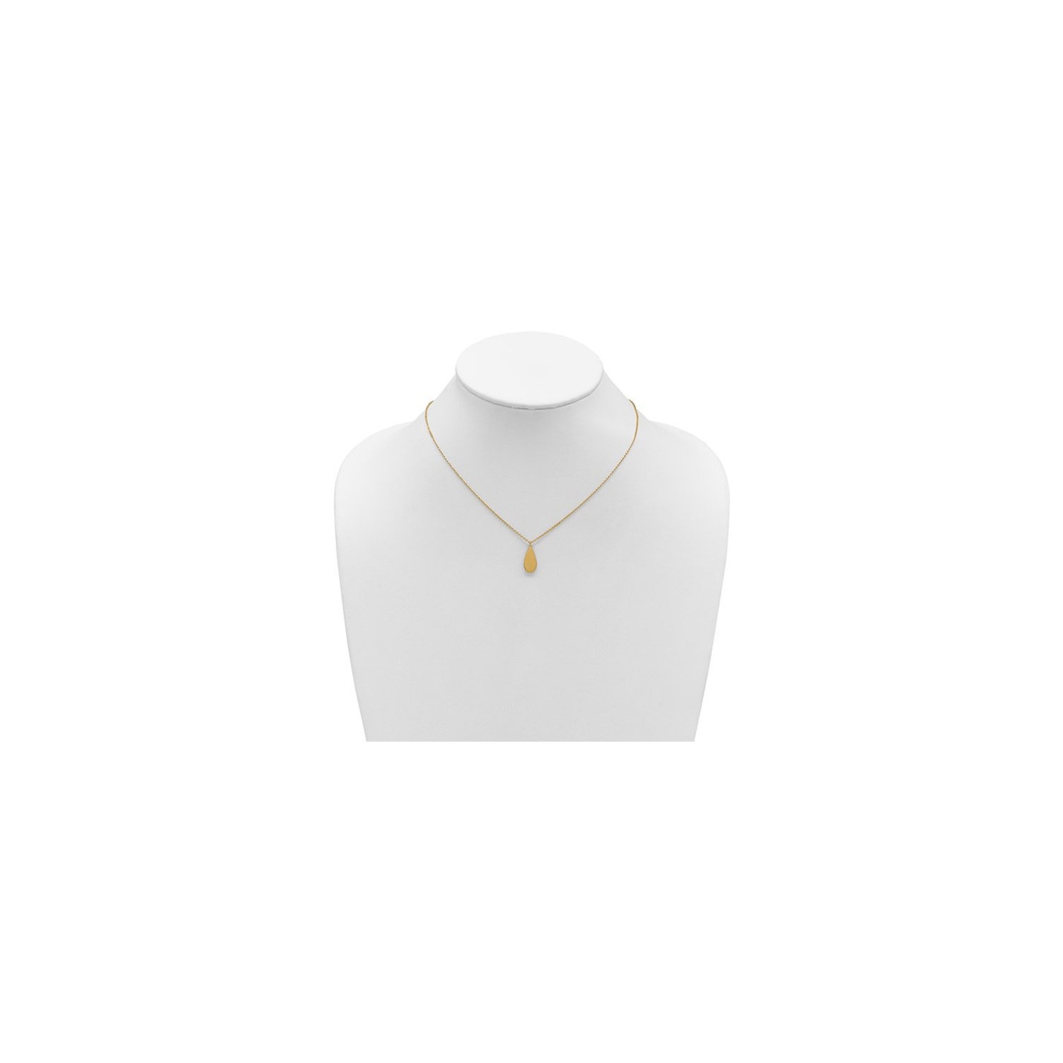 14K Yellow Gold Drop Necklace Pendant with Chain