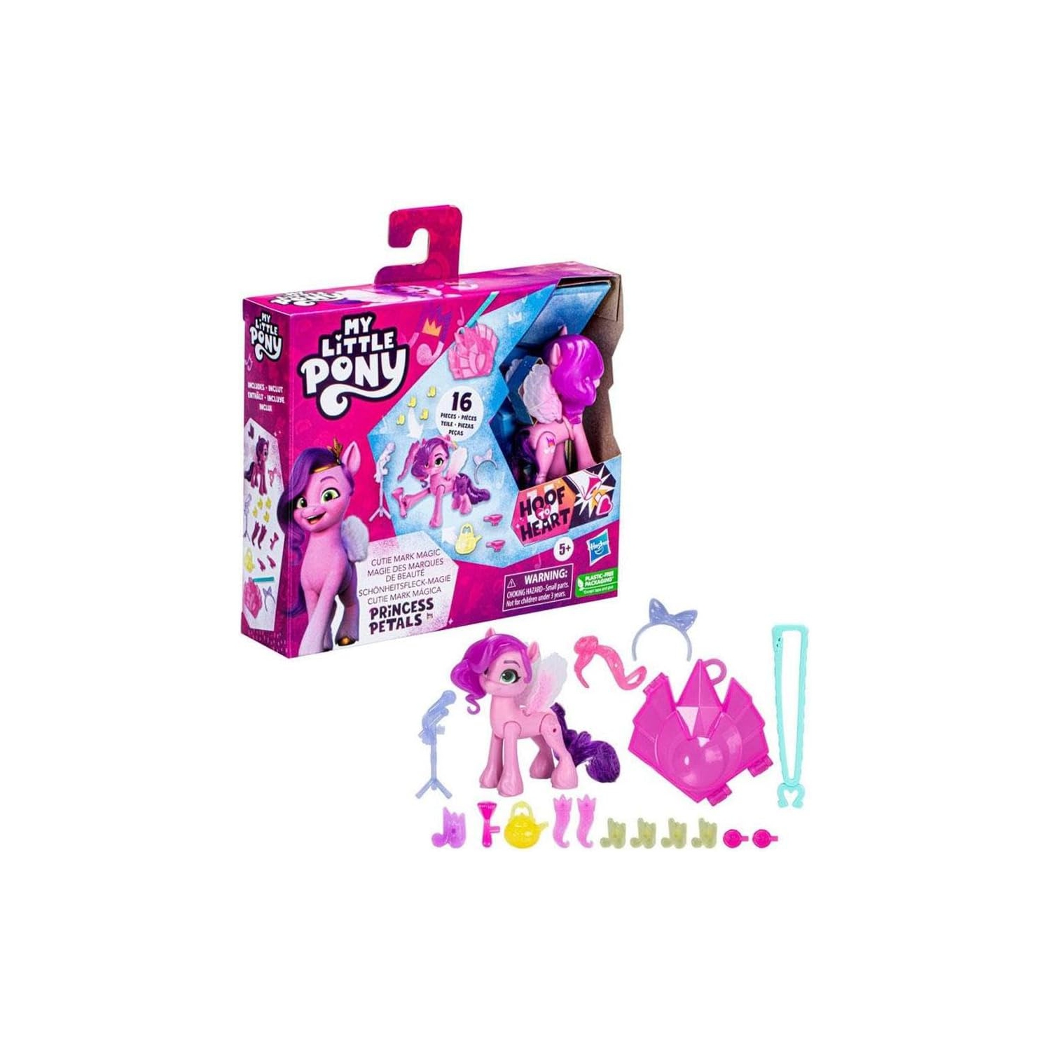 My Little Pony: Make Your Mark Toy Cutie Mark Magic Princess Pipp Petals - 3-Inch Hoof to Heart Pony with Surprise Accessories, Age 5 and Up
