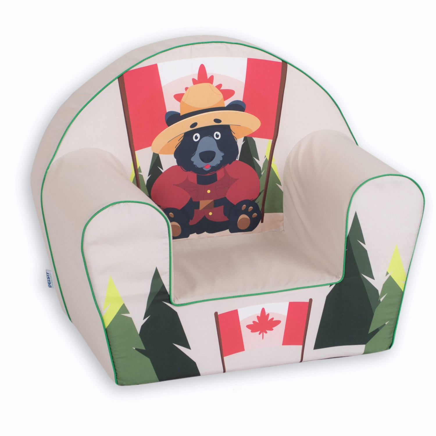 Delsit Kids Couch for Toddlers - Canada Special Edition - Comfy Armchair for Children, Lightweight Foam Sofa and Reading Chair with Removable Cover,