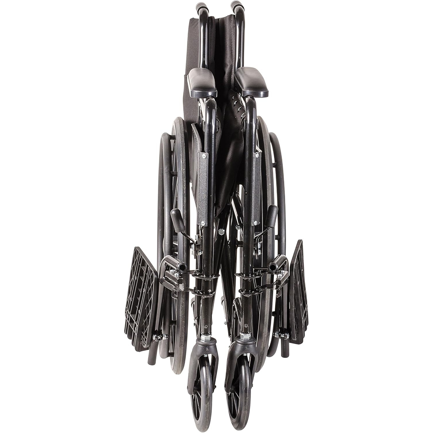 DMI Transport Chair Travel Wheelchair with, Silver and Black