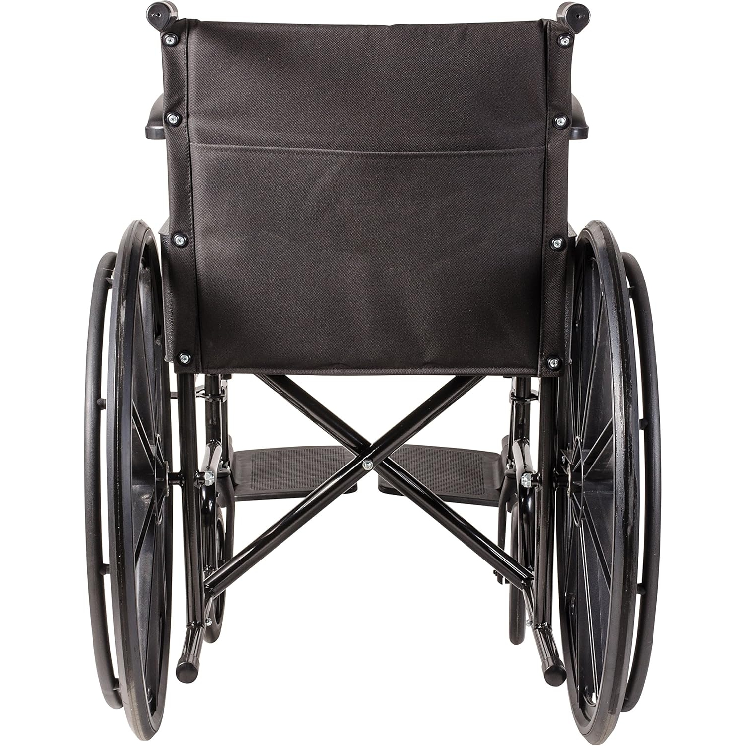 DMI Transport Chair Travel Wheelchair with, Silver and Black