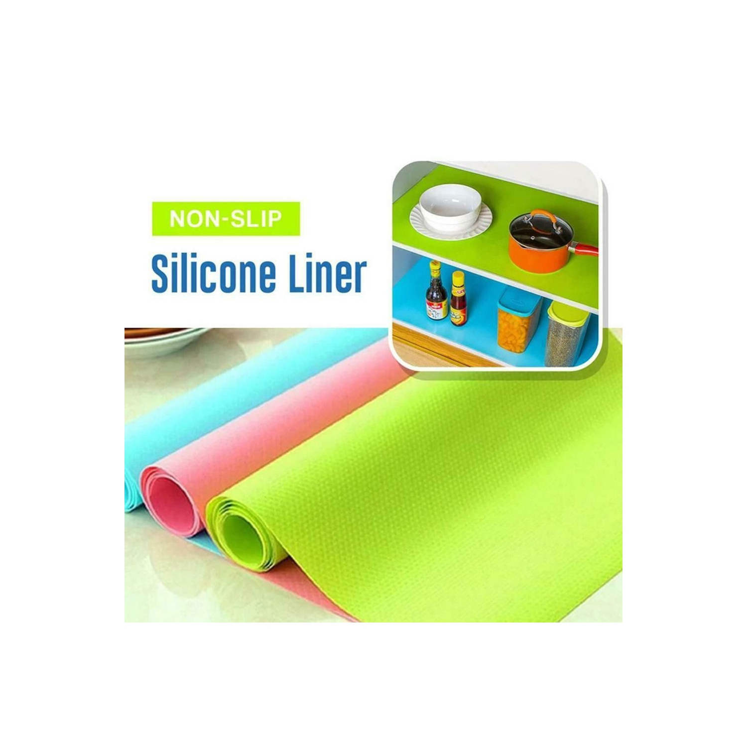 4 Pcs Refrigerator Liners, Washable Mats Covers Pads, Home Kitchen Gadgets Accessories Organization for Top Freezer Glass Shelf Wire Shelving