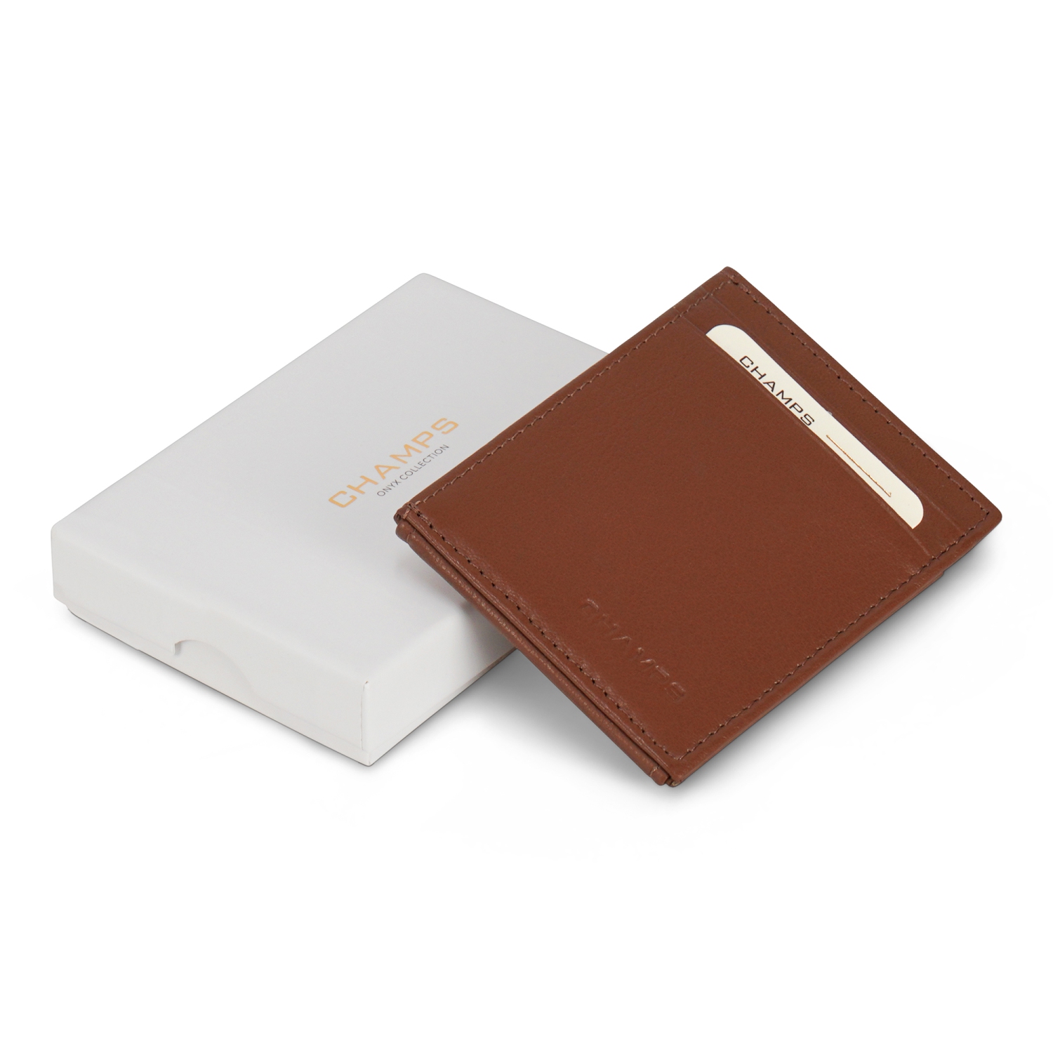 Collection Onyx – porte-cartes hybride en cuir avec support magnétique