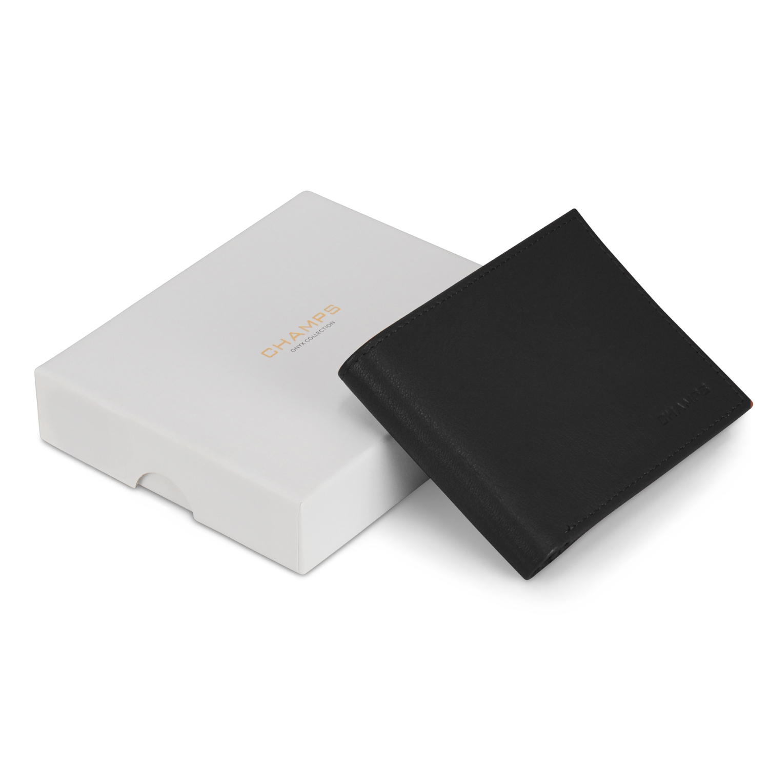 Collection Onyx – Portefeuille en cuir avec volet au centre