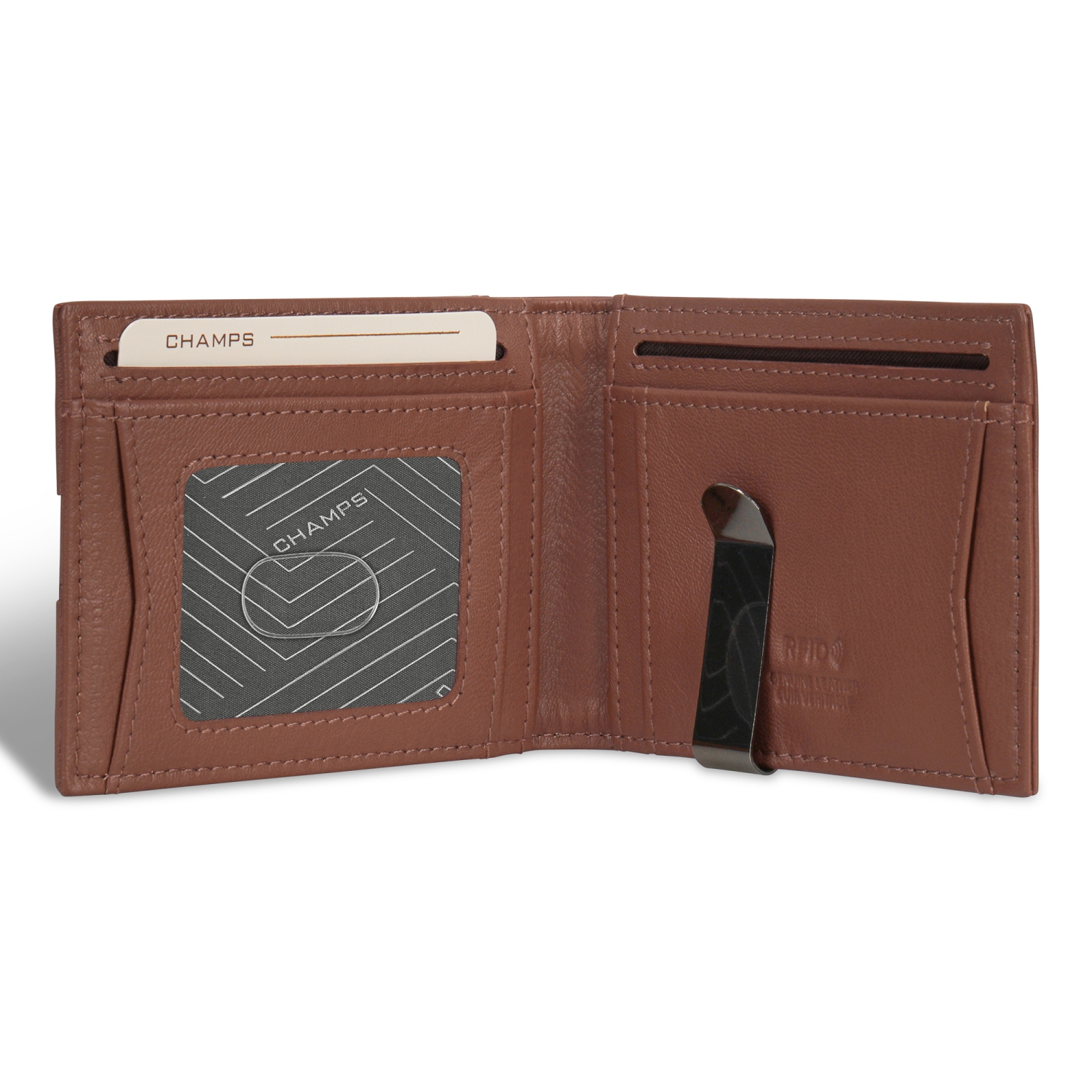 Onyx Collection - Leather Bi-Fold Clip Wallet