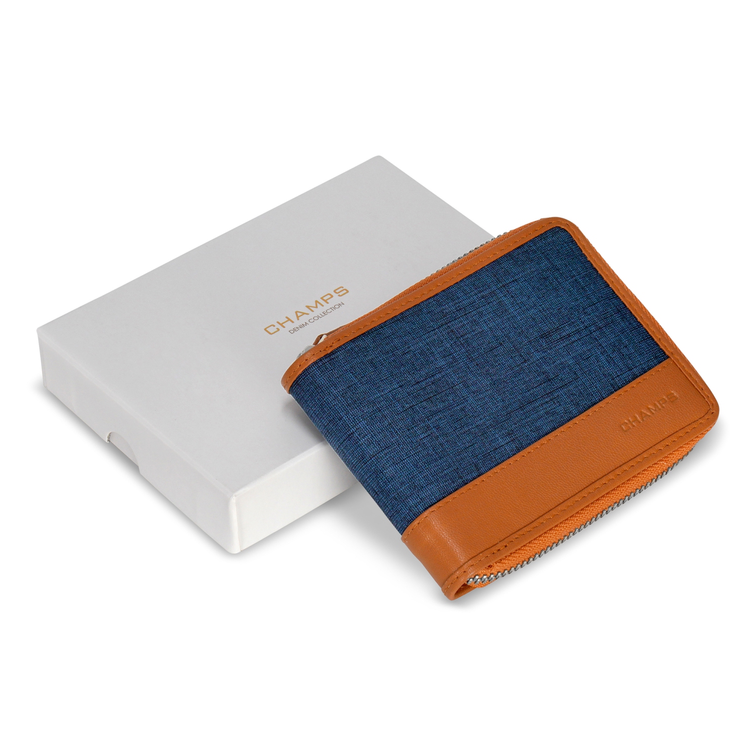 Denim Collection - Leather Zip Around Wallet