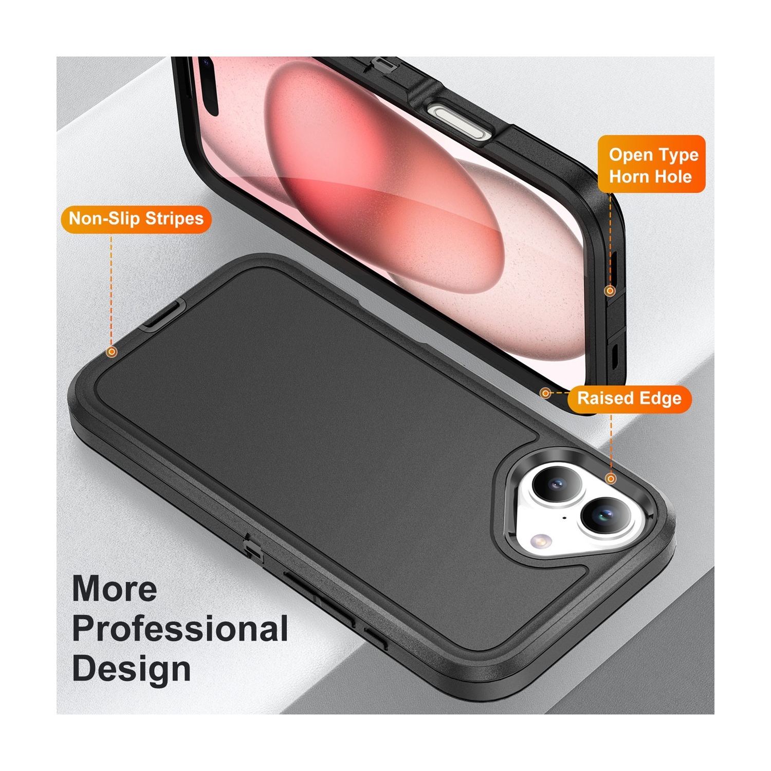 [CS] Triple 3 Layers Shockproof Heavy Duty Defender Hard Case for iPhone 16, Lime