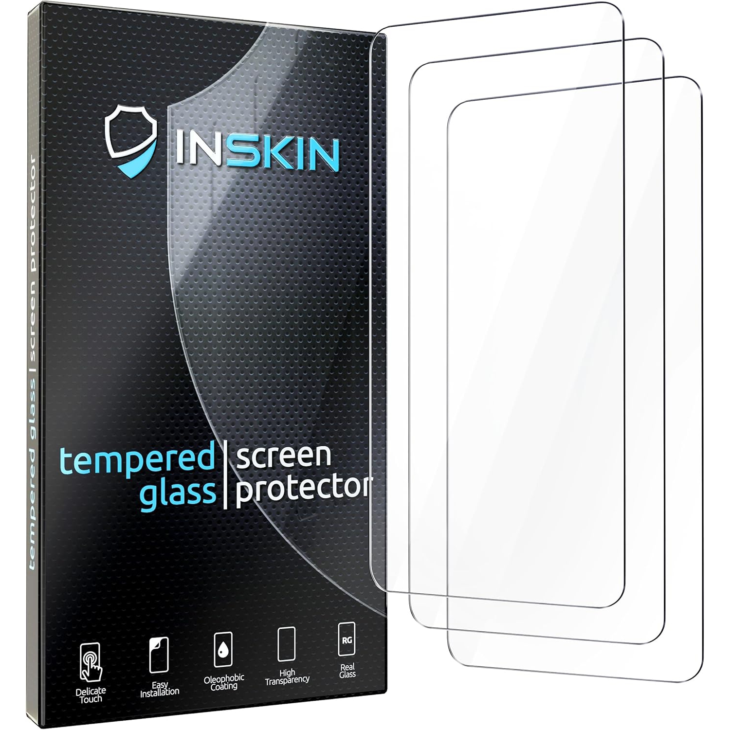 Inskin Screen Protector for ThinkPhone by Motorola - 3-Pack Tempered Glass, Ultra HD, Advanced Plasma Coating, Case-Friendly