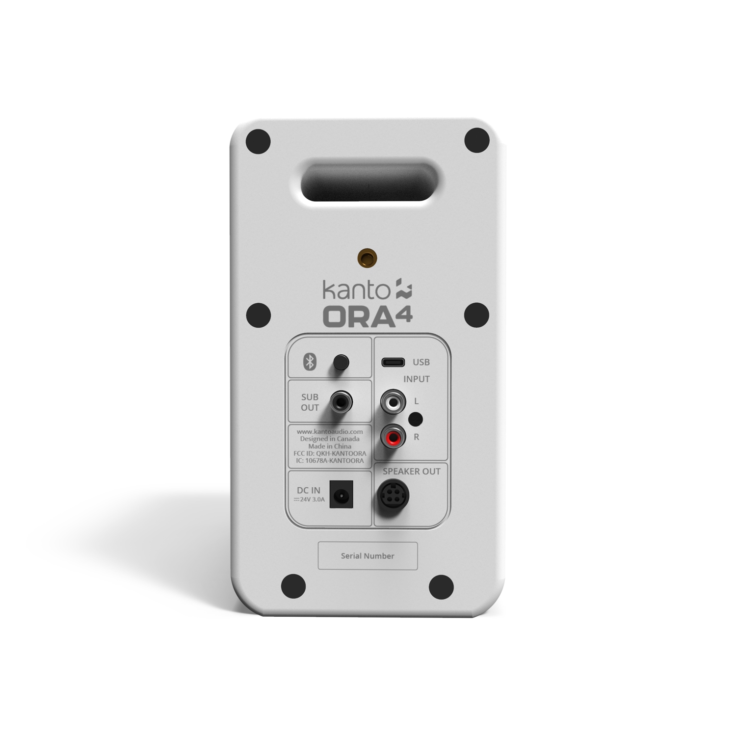 Kanto – haut-parleurs de référence alimentés 140 W ORA4 avec entrée USB-C et Bluetooth – Blanc, paire