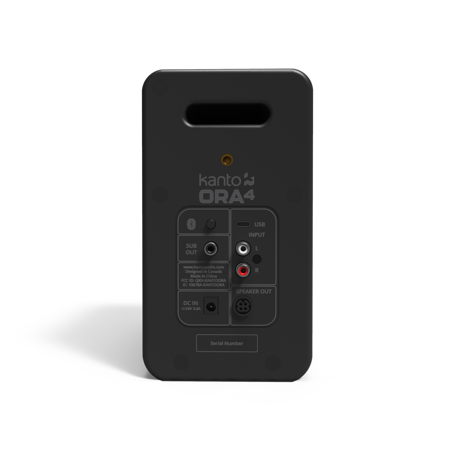 Kanto – haut-parleurs de référence alimentés 140 W ORA4 avec entrée USB-C et Bluetooth – Noir, paire