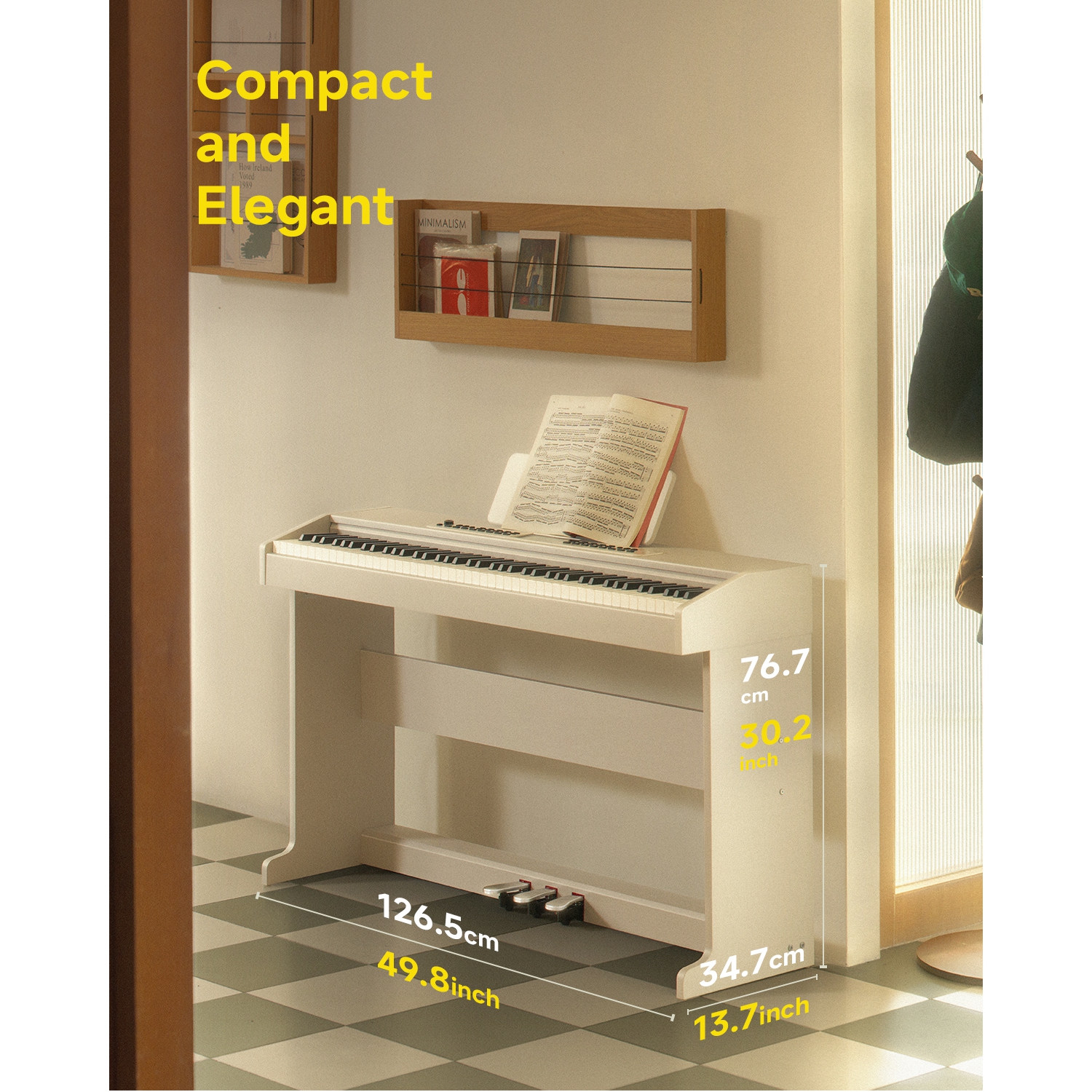 Donner DDP-95 88 Key Full-Weighted Multi-functional Upright Digital Piano with Large Screen for Beginner