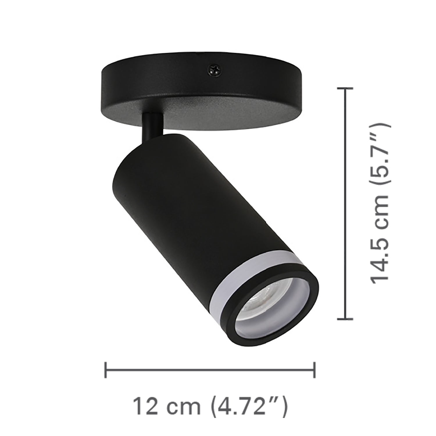 Luminaire directionnel Xtricity à 1 têtes, 4,72&nbsp;po de largeur, de la collection Valegro, noir