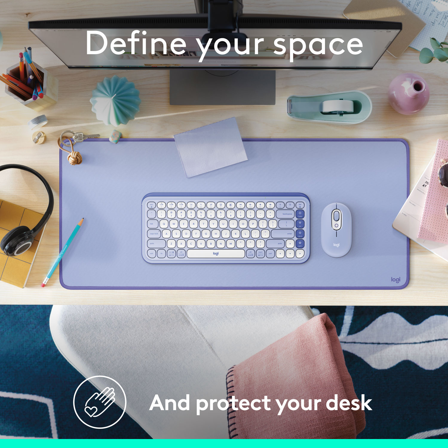 Logitech Studio Desk Mat - Lilac