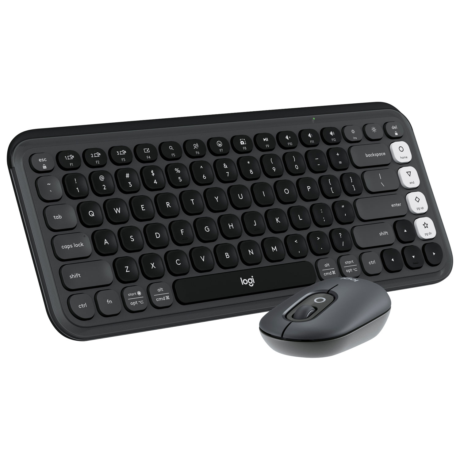 Clavier et souris optique Bluetooth POP de Logitech - Graphite/Blanc cassé - Anglais