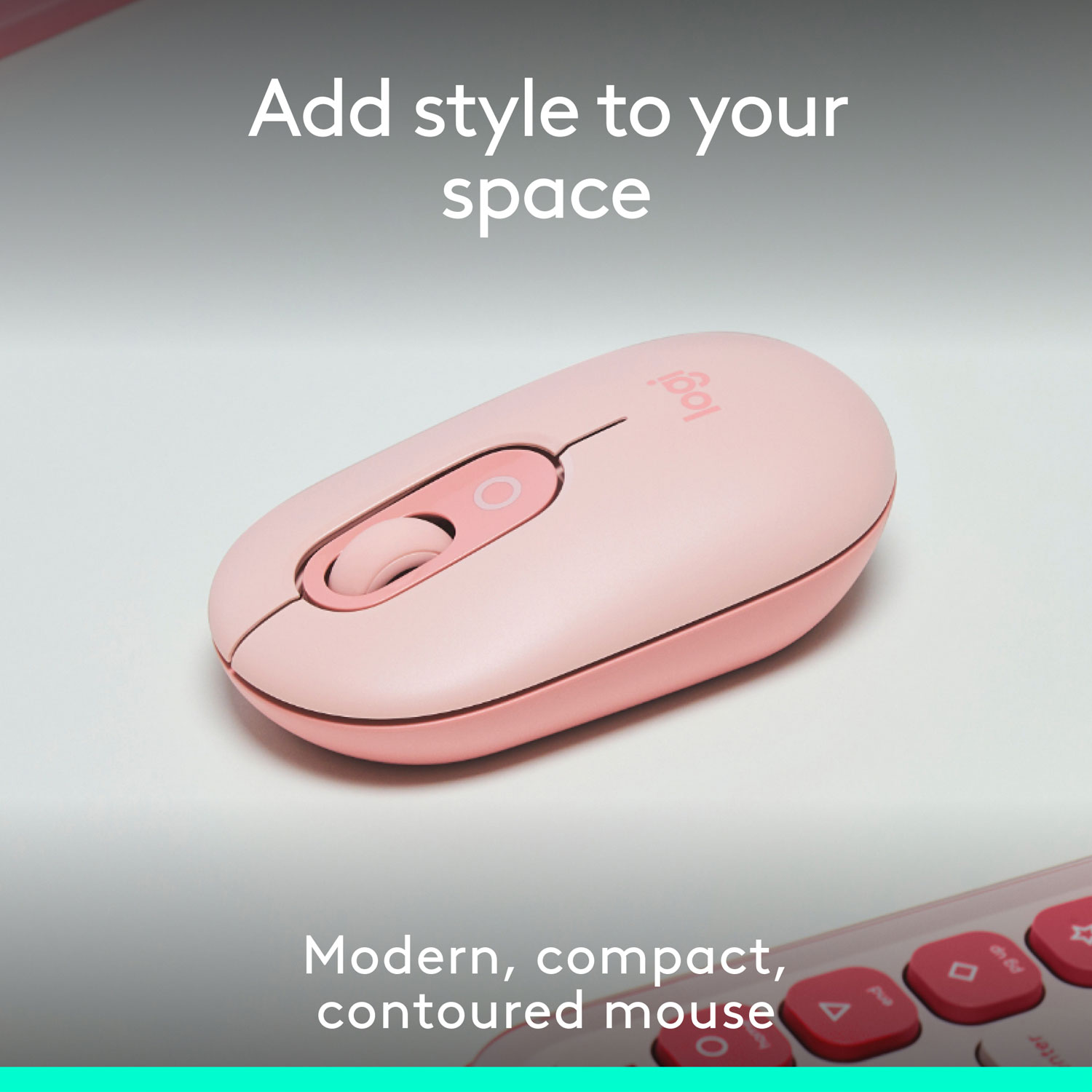 Logitech POP Mouse Bluetooth Optical Mouse - Rose