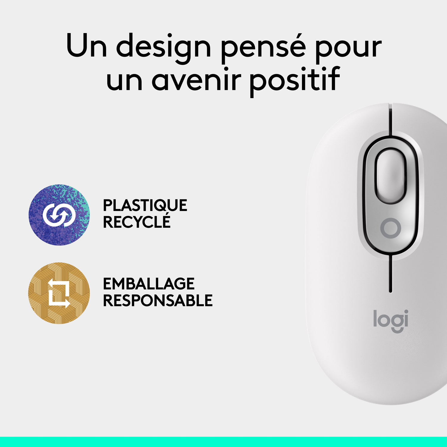 Logitech POP Mouse Bluetooth Optical Mouse - Off-White