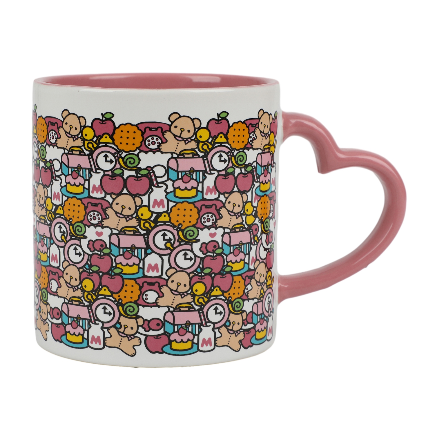 Tasse Hello Kitty avec poignée en forme de coeur rose – Tasse en céramique 16&nbsp;oz