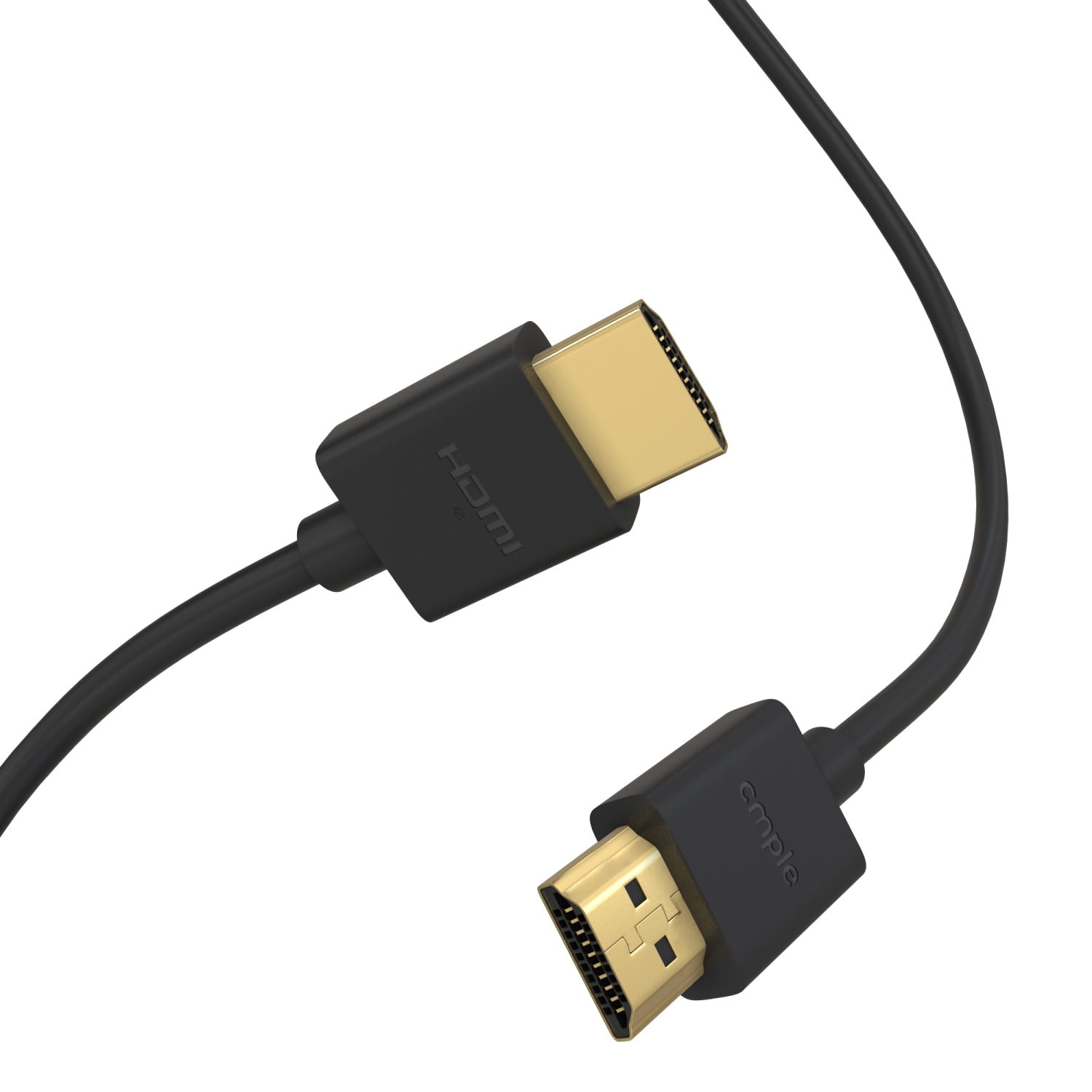 Câble HDMI ultramince haute vitesse HDMI 2.0 de Cmple pour téléviseur HD – Prend en charge Ethernet 3D 4K et retour audio – 15 pieds