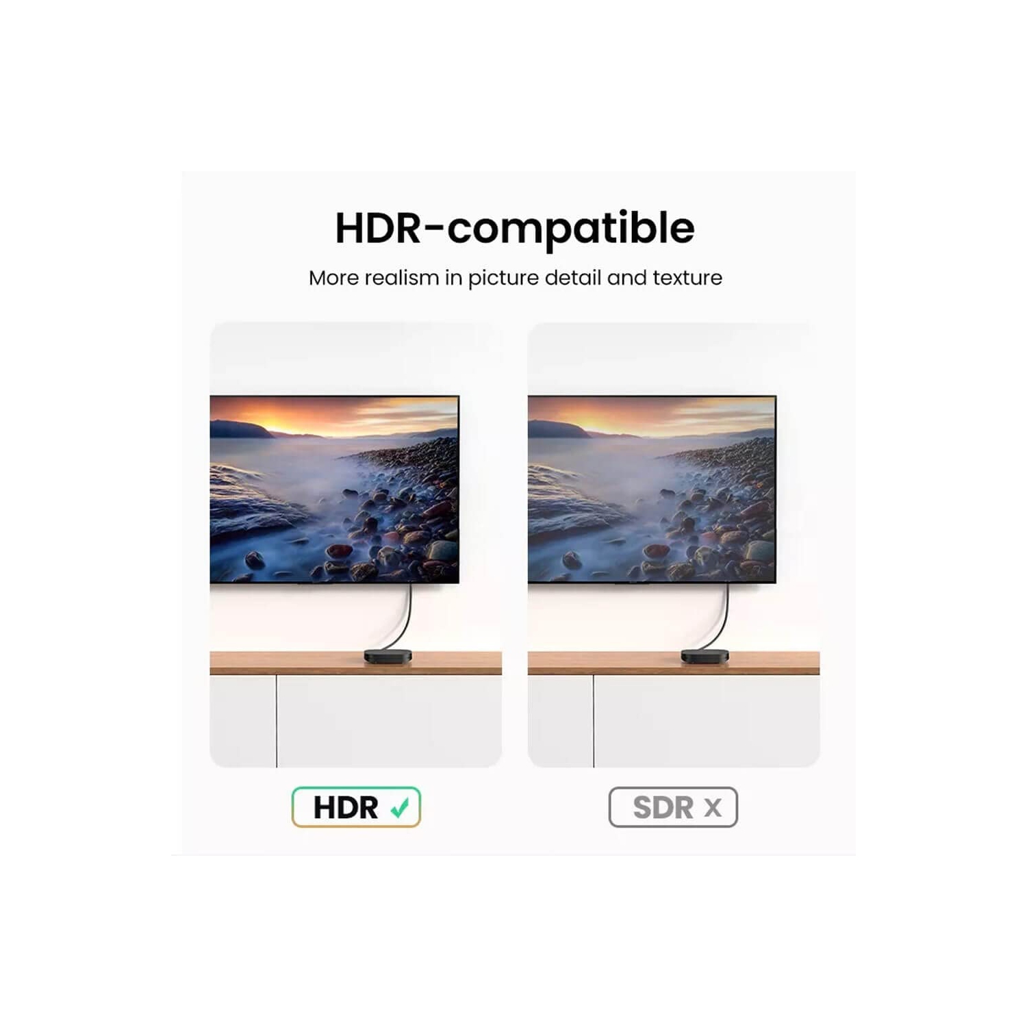Câble HDMI ultramince haute vitesse HDMI 2.0 de Cmple pour téléviseur HD – Prend en charge Ethernet 3D 4K et retour audio – 15 pieds
