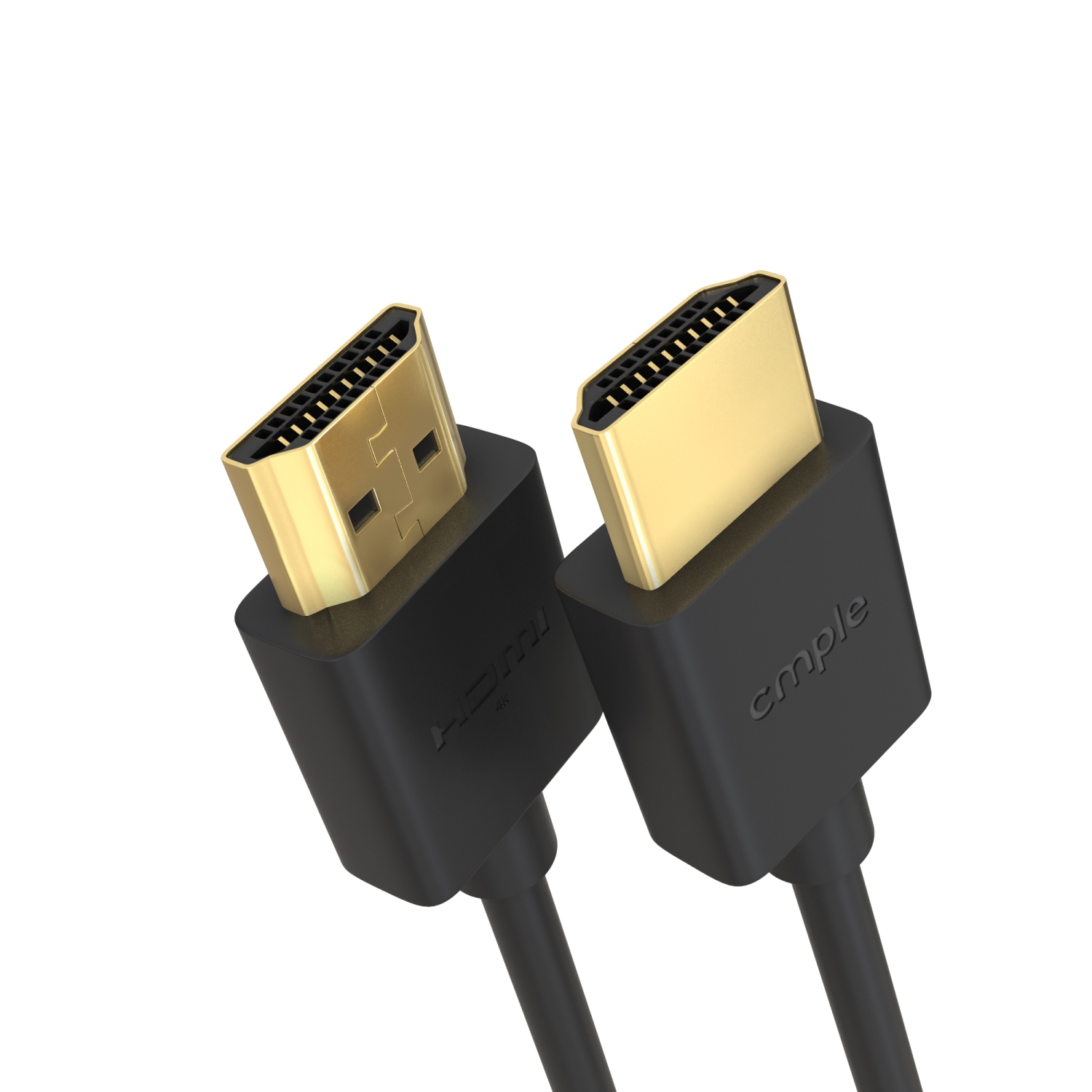 Cmple – Câble HDMI ultramince haute vitesse HDMI 2,0 pour téléviseur HD – Prend en charge Ethernet 3D 4K et retour audio – 3 pi