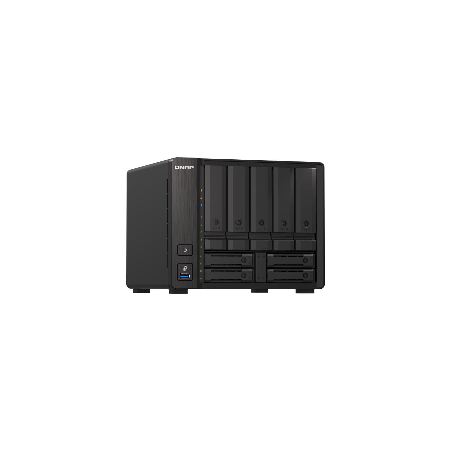QNAP TS-h973AX-8G-US 9-Bay Desktop NAS, AMD Ryzen V1500B 4C 8T 2.2GHz, 8GB DDR4 SODIMM