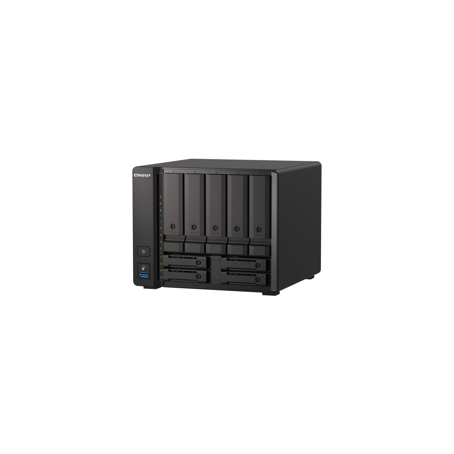 QNAP TS-h973AX-8G-US 9-Bay Desktop NAS, AMD Ryzen V1500B 4C 8T 2.2GHz, 8GB DDR4 SODIMM