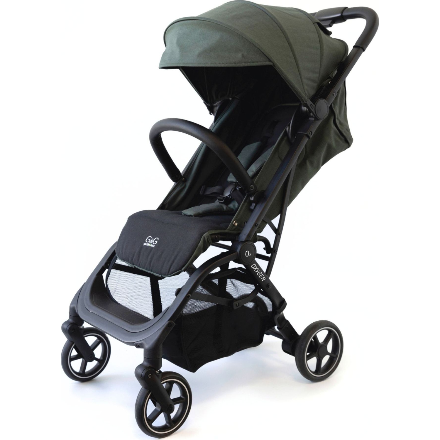 Guzzie + Guss Oxygen V2 Compact Stroller - Tropical Green