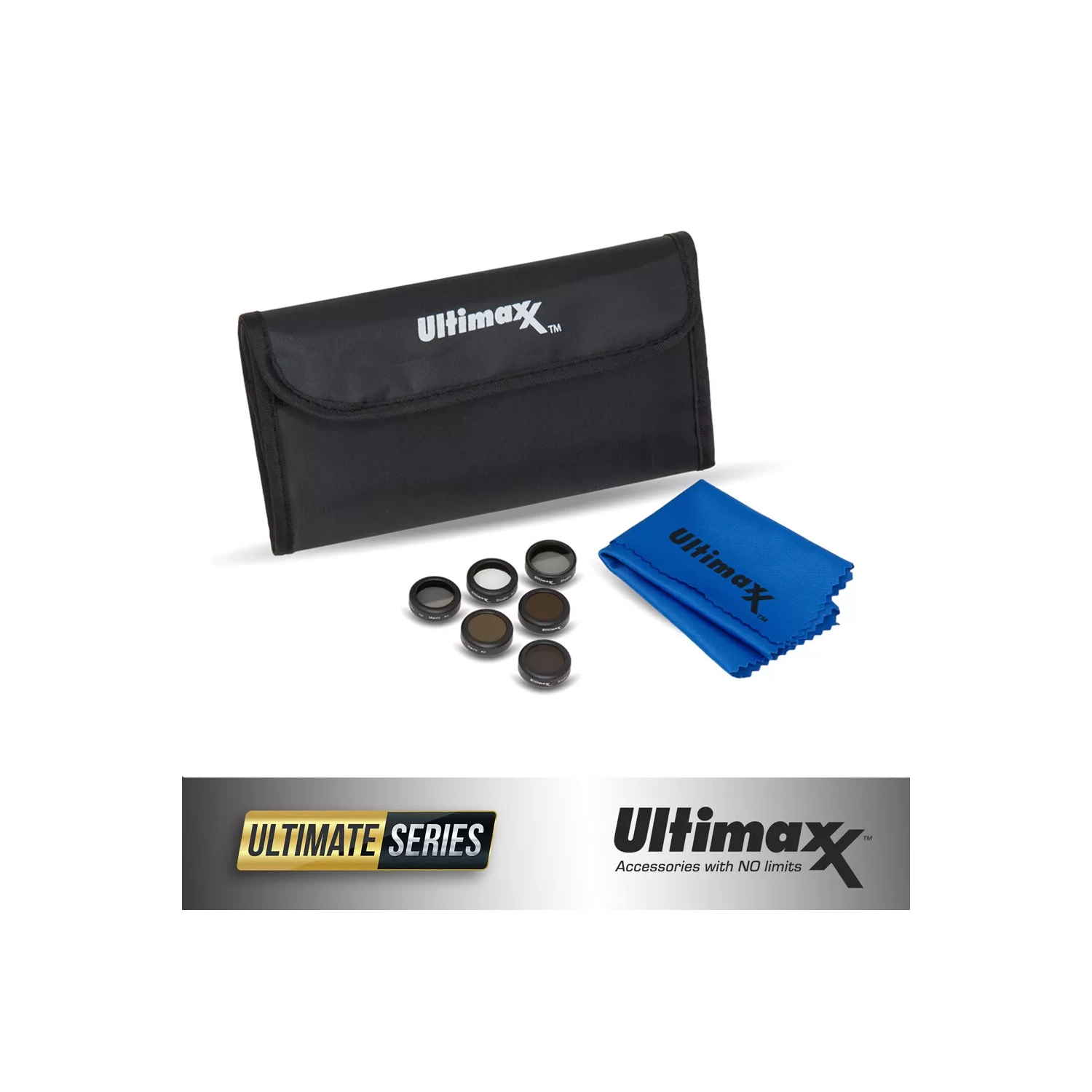 Ensemble de 8 filtres d'objectif PLUS chiffon et étui pour quadricoptère Mavic Air de DJI